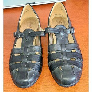 SOFT STYLE WOMEN'S BLACK SLIP-ON Loafers Buckle  SHOES 10 W